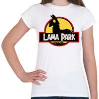 printfashion Lama Park - Női póló - Fehér