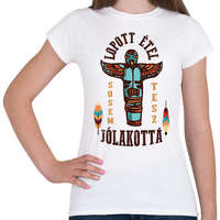 printfashion Lopott étel - Omaha indián - Női póló - Fehér