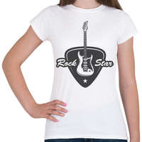 printfashion rock gitár - Női póló - Fehér