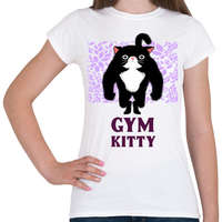 printfashion GYM KITTY - Női póló - Fehér