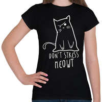printfashion Don't stress - Női póló - Fekete