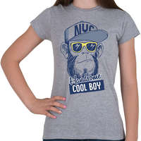 printfashion cool boy gorilla - Női póló - Sport szürke