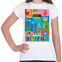 printfashion New york - Női póló - Fehér