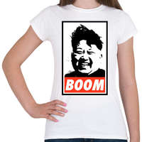 printfashion Kim Jong Un BOOM - Női póló - Fehér