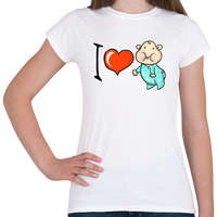 printfashion I love my baby - Női póló - Fehér