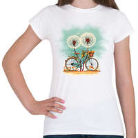 printfashion Pittypang biciklis - Női póló - Fehér