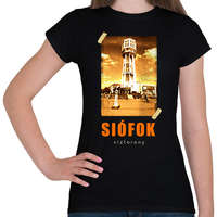 printfashion siófok-víztorony - Női póló - Fekete