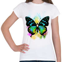 printfashion colorful butterfly - Női póló - Fehér