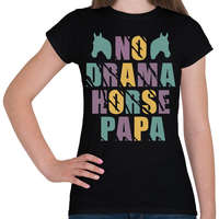 printfashion Horse papa - Női póló - Fekete