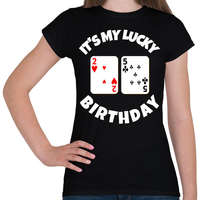 printfashion 25 POKER SZÜLINAP - Női póló - Fekete