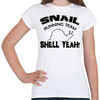 printfashion Snail running team - Női póló - Fehér