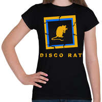printfashion DISCO RAT - Női póló - Fekete