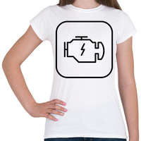 printfashion Check Engine - Női póló - Fehér