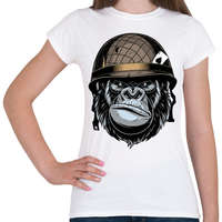 printfashion Gorilla Soldier - Női póló - Fehér