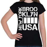 printfashion New York Brooklyn USA - Női póló - Fekete