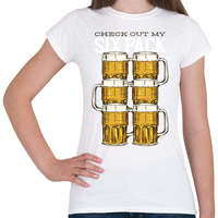 printfashion Sör six pack - Női póló - Fehér