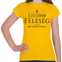 printfashion got-legjobb-feleseg-black - Női póló - Sárga