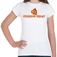printfashion Chainsaw Heart - Női póló - Fehér