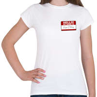 printfashion Hello, my name is - Női póló - Fehér