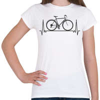 printfashion Biciklis szív - Női póló - Fehér