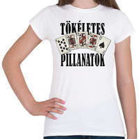 printfashion Póker Royal flush - tökéletes pillanatok - Női póló - Fehér