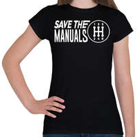 printfashion Save the manuals - Női póló - Fekete