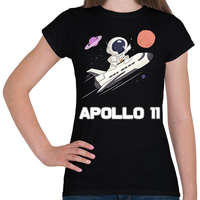 printfashion Apolló 11 - Női póló - Fekete