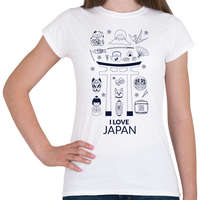 printfashion I LOVE JAPAN 5 - Női póló - Fehér