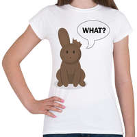 printfashion What? - Csoki nyuszi - Női póló - Fehér