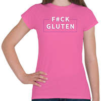 printfashion fcuk-gluten-white-purple - Női póló - Rózsaszín
