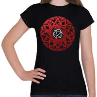 printfashion Goth kör (Vörös) - Női póló - Fekete