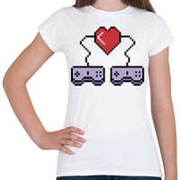 printfashion I love video games, retro - Női póló - Fehér