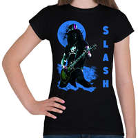 printfashion slash-blue - Női póló - Fekete