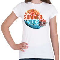 printfashion Summer Vibes - Női póló - Fehér