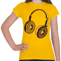 printfashion Fejhallgató - Női póló - Sárga