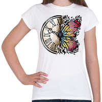 printfashion Vintage óra és pillangó - Női póló - Fehér