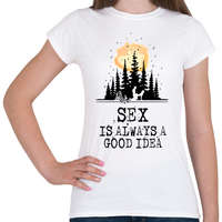 printfashion A szex mindig egy jó ötlet - Női póló - Fehér