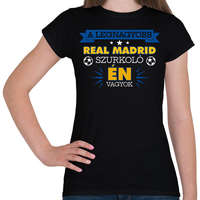 printfashion Real Madrid szurkoló - Női póló - Fekete