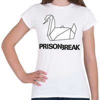 printfashion prison break fekete - Női póló - Fehér