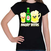 printfashion Angry Beers - Női póló - Fekete