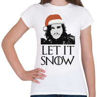 printfashion John Snow - Let it snow - Női póló - Fehér