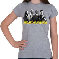 printfashion Brooklyn Nine-nine B&W - Női póló - Sport szürke