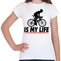 printfashion Biciklis póló - Női póló - Fehér