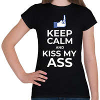 printfashion KISS MY ASS - Női póló - Fekete