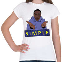 printfashion Khaby Lame egyszerű simple - Női póló - Fehér