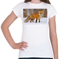 printfashion Vörös róka - Női póló - Fehér