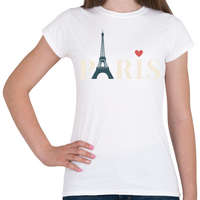 printfashion i love paris - Női póló - Fehér