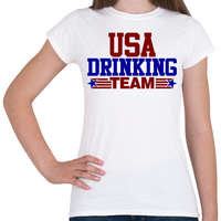printfashion USA drinking team - Női póló - Fehér