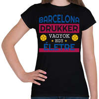 printfashion Barcelona drukker - Női póló - Fekete