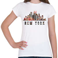 printfashion NEW YORK - Női póló - Fehér